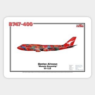 Boeing B747-400 - Qantas Airways "Wunala Dreaming" (Art Print) Sticker